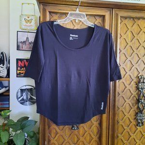 RELIST - 3/$15 REEBOK Modal Crop Top - Black, XS